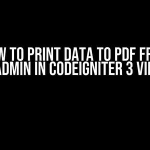 How to Print Data to PDF from PHPMyAdmin in CodeIgniter 3 View Page