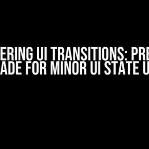 Mastering UI Transitions: Prevent Crossfade for Minor UI State Updates